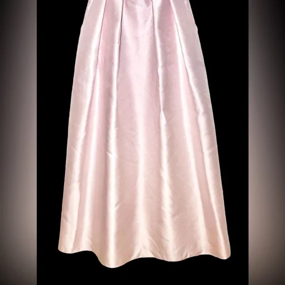 NWT Alfred Sung D767 Pink Cap Sleeve Pleated Skirt Dress with Pockets, Size 6R - Picture 8 of 15
